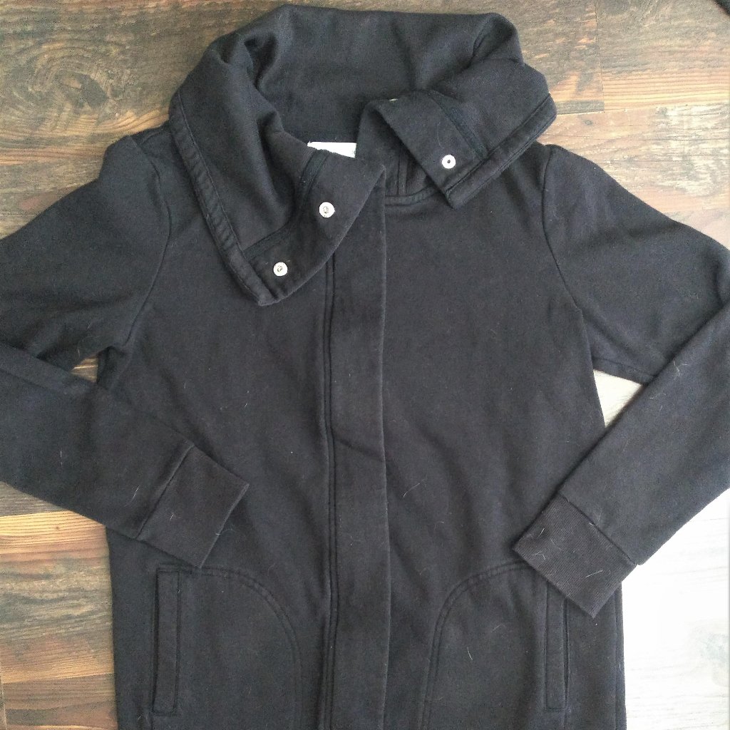 Zip Up Dramatic Neck Jacket